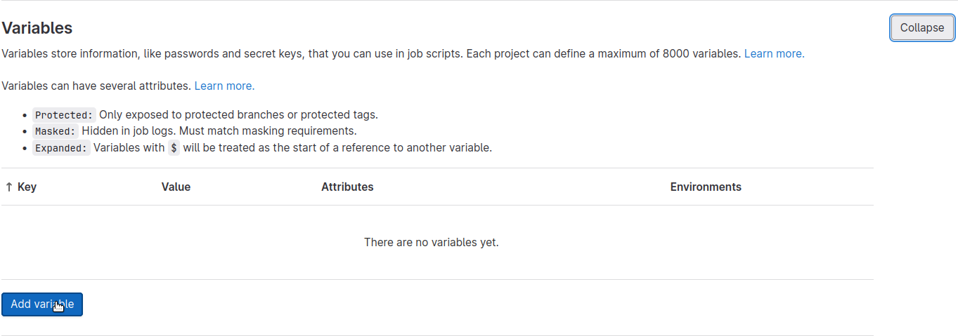 Click Add Variable.